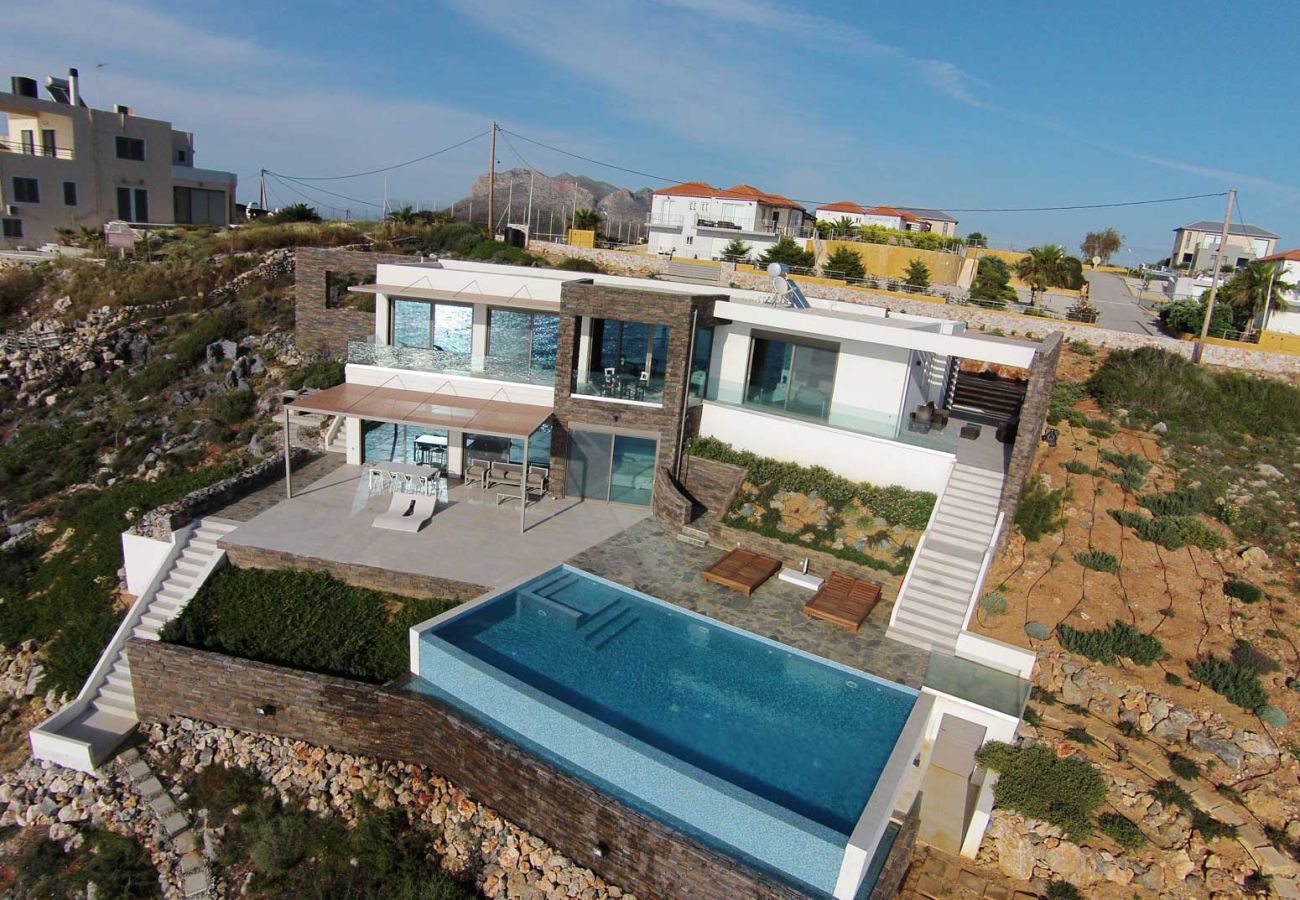 Villa à Stavros - Luxurious Villa Kyma - With Private Heated Pool 